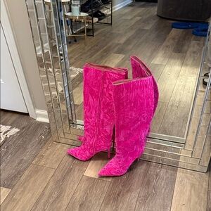 INC International Concepts Fuchsia Heeled Boots